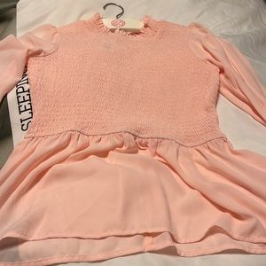 NWT Franciscas boutique beautiful pink blouse